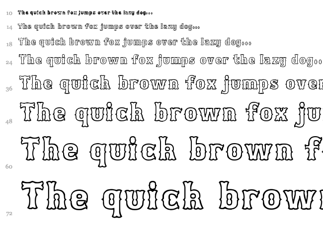 Bosox font waterfall